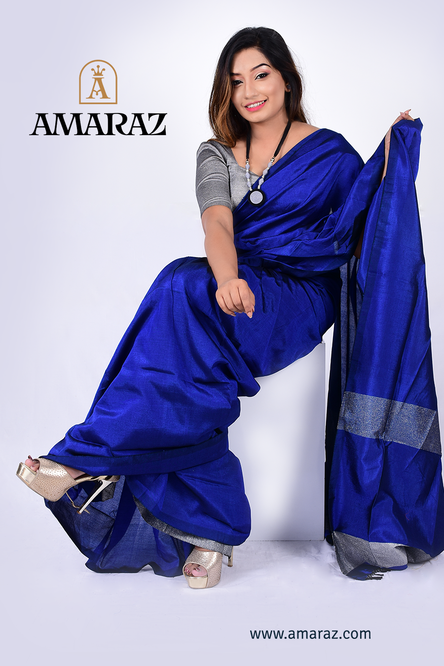 Slogans Speaker Silk Saree – Amaraz Handloom Sarees