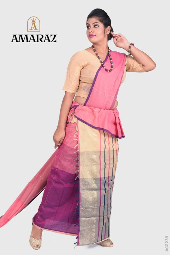 Ideal Kandyan Cotton Handlooms Saree - Image 3