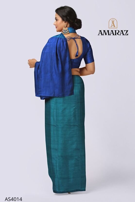 Blue Handlooms Silk Saree - Image 3