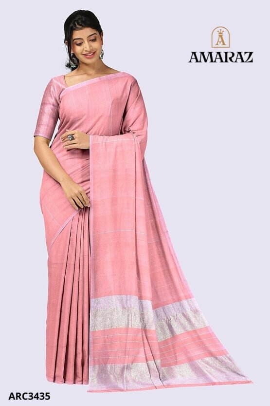 Sweet Pink Handloom Rich Cotton Saree ARC3435