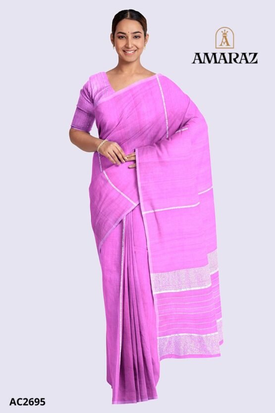 Pink Handloom Silk Saree AC2695