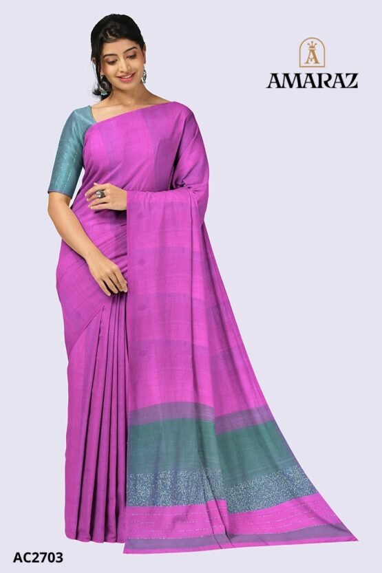 Pink Handloom Cotton Saree AC2703