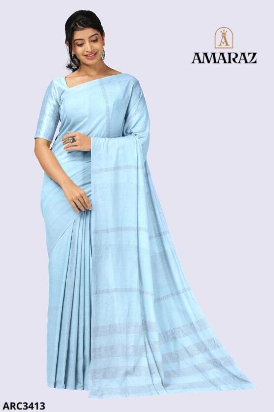 Blue Handloom Rich Cotton Saree ARC3413