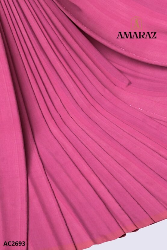 Pink Handloom Cotton Saree AC2693 - Image 4