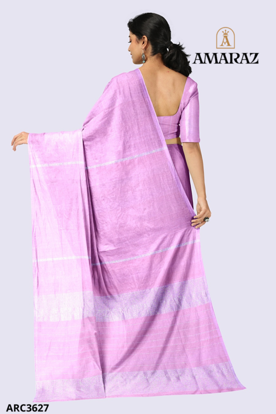 Pink Handloom Rich Cotton Saree ARC3627 - Image 3