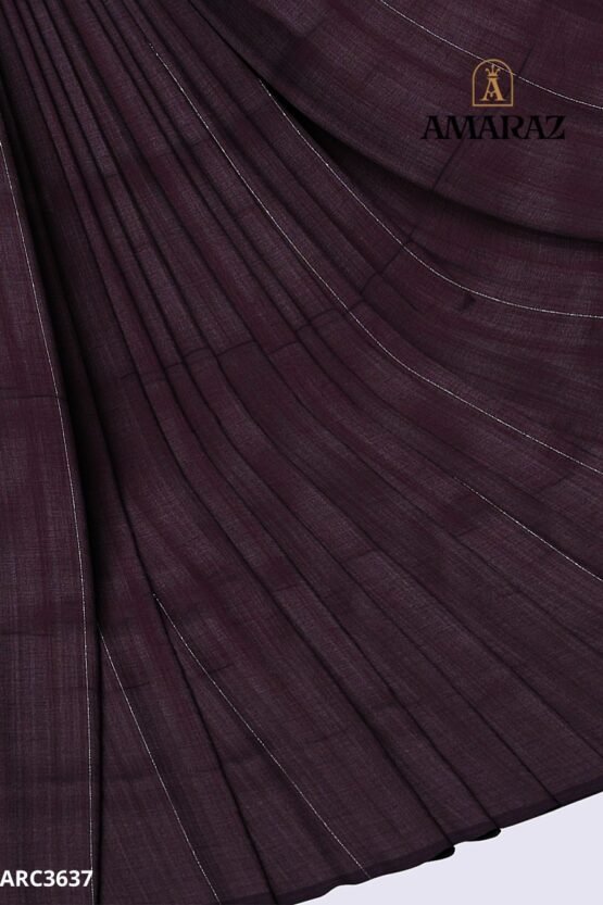 Brown Handloom Rich Cotton Saree ARC3637 - Image 4