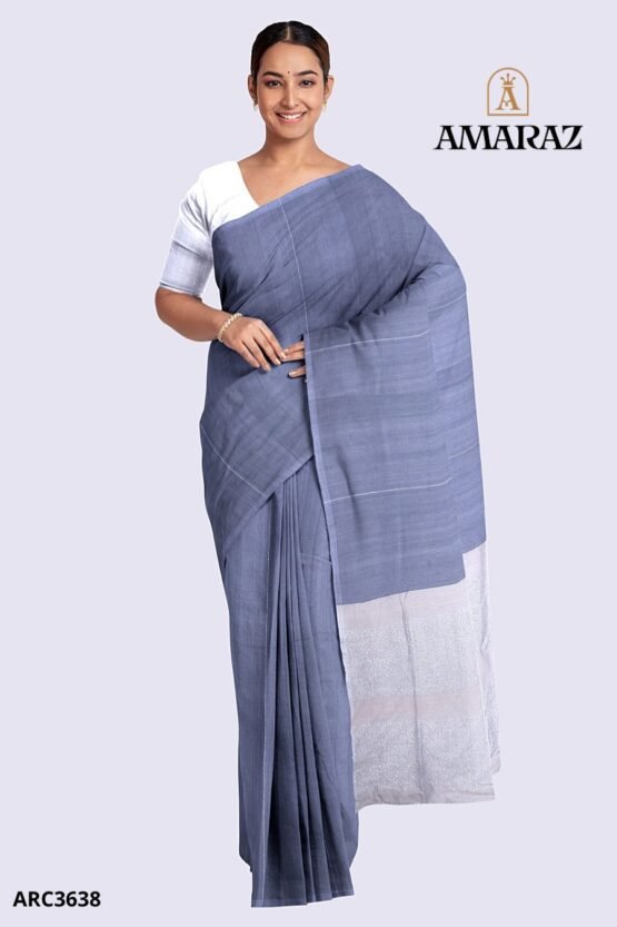 Blue Handloom Rich Cotton Saree ARC3628